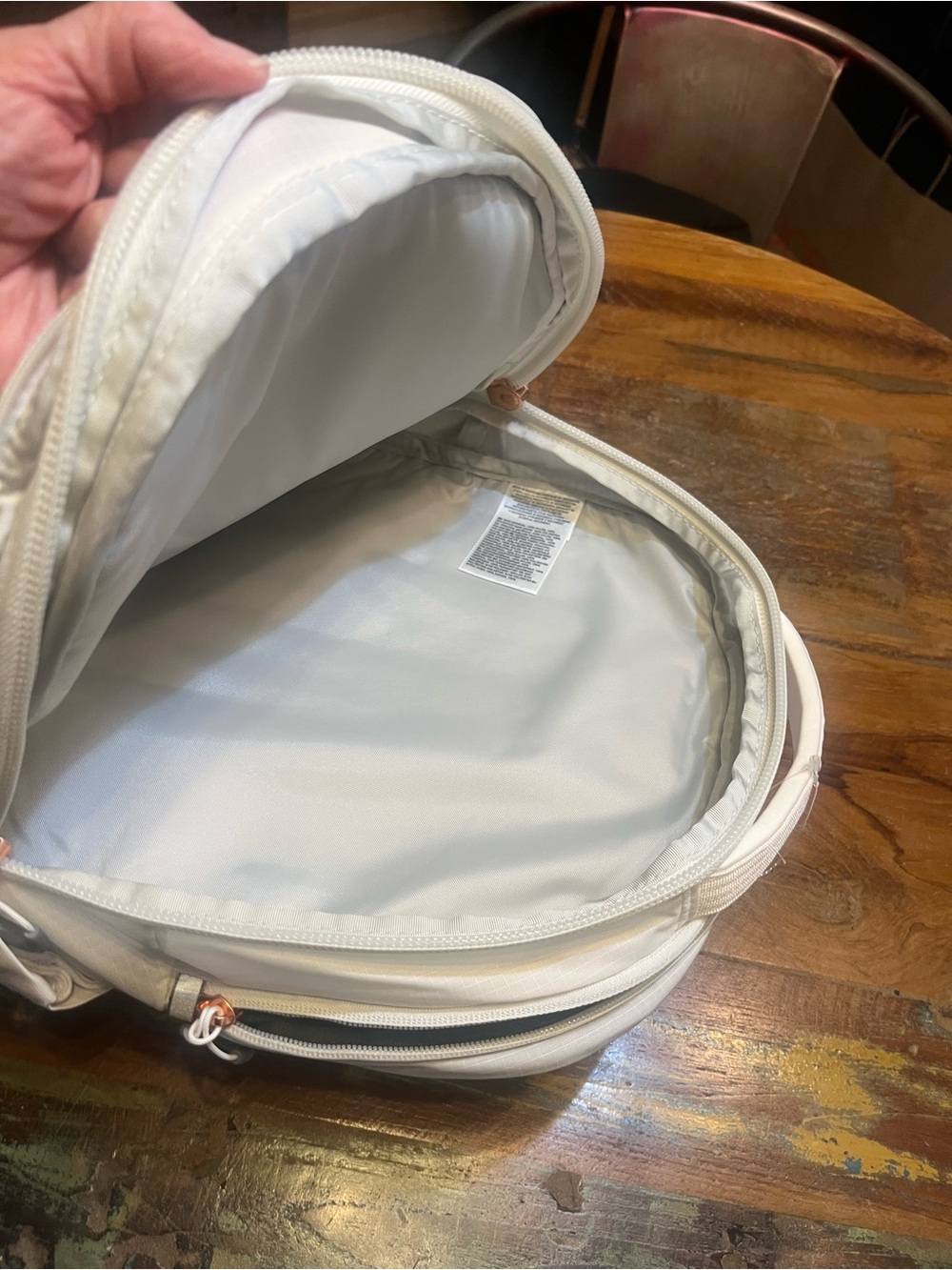 NWT North Face Borealis Luxe Backpack
Gardenia White with Burnt Coral Metallic - Picture 8 of 11